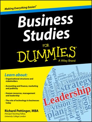 cover image of Business Studies For Dummies